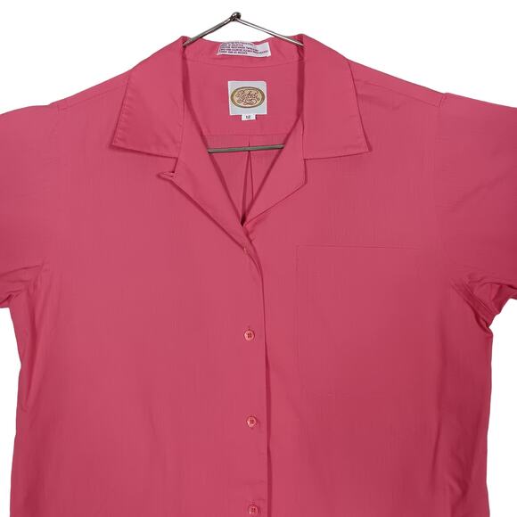 Vintage 80s Picket and Post Shirt Size 12 Pink Short Sleeve Button Down - Picture 6 of 9